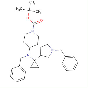 861391-57-3  1-Piperidinecarboxylic acid,4-[(phenylmethyl)[1-[1-(phenylmethyl)-3-pyrrolidinyl]cyclopropyl]amino]-,1,1-dimethylethyl ester