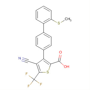 861960-44-3  2-Thiophenecarboxylic acid,4-cyano-3-[2'-(methylthio)[1,1'-biphenyl]-4-yl]-5-(trifluoromethyl)-