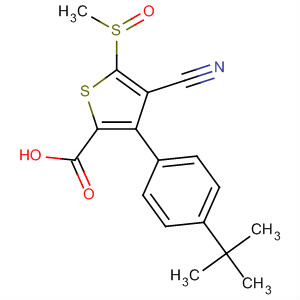 861960-46-5  2-Thiophenecarboxylic acid,4-cyano-3-[4-(1,1-dimethylethyl)phenyl]-5-(methylsulfinyl)-