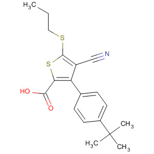 861960-56-7  2-Thiophenecarboxylic acid,4-cyano-3-[4-(1,1-dimethylethyl)phenyl]-5-(propylthio)-