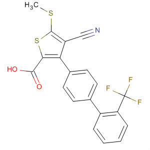 861960-78-3  2-Thiophenecarboxylic acid,4-cyano-5-(methylthio)-3-[2'-(trifluoromethyl)[1,1'-biphenyl]-4-yl]-