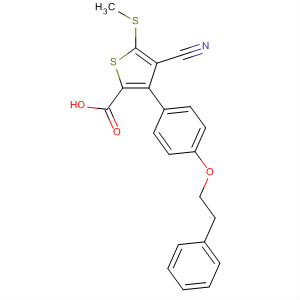 861962-19-8  2-Thiophenecarboxylic acid,4-cyano-5-(methylthio)-3-[4-(2-phenylethoxy)phenyl]-