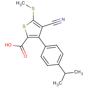 861962-25-6  2-Thiophenecarboxylic acid,4-cyano-3-[4-(1-methylethyl)phenyl]-5-(methylthio)-