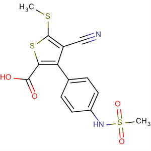 861962-41-6  2-Thiophenecarboxylic acid,4-cyano-3-[4-[(methylsulfonyl)amino]phenyl]-5-(methylthio)-