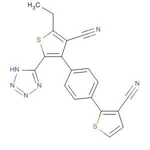 861965-25-5  3-Thiophenecarbonitrile,4-[4-(3-cyano-2-thienyl)phenyl]-2-ethyl-5-(1H-tetrazol-5-yl)-