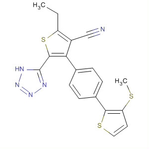 861998-07-4  3-Thiophenecarbonitrile,2-ethyl-4-[4-[3-(methylthio)-2-thienyl]phenyl]-5-(1H-tetrazol-5-yl)-