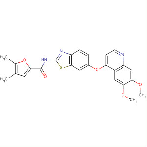 862177-60-4  2-Furancarboxamide,N-[6-[(6,7-dimethoxy-4-quinolinyl)oxy]-2-benzothiazolyl]-4,5-dimethyl-