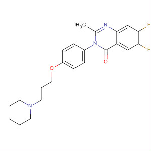 862308-82-5  4(3H)-Quinazolinone,6,7-difluoro-2-methyl-3-[4-[3-(1-piperidinyl)propoxy]phenyl]-
