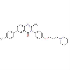 862309-93-1  4(3H)-Quinazolinone,2-methyl-6-(4-methylphenyl)-3-[4-[3-(1-piperidinyl)propoxy]phenyl]-