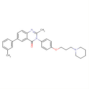 862309-95-3  4(3H)-Quinazolinone,2-methyl-6-(3-methylphenyl)-3-[4-[3-(1-piperidinyl)propoxy]phenyl]-