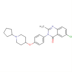 862310-42-7  4(3H)-Quinazolinone,6-chloro-3-[4-[(1-cyclopentyl-4-piperidinyl)oxy]phenyl]-2-methyl-