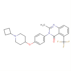 862310-66-5  4(3H)-Quinazolinone,3-[4-[(1-cyclobutyl-4-piperidinyl)oxy]phenyl]-2-methyl-5-(trifluoromethyl)-