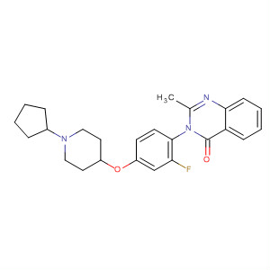 862313-46-0  4(3H)-Quinazolinone,3-[4-[(1-cyclopentyl-4-piperidinyl)oxy]-2-fluorophenyl]-2-methyl-