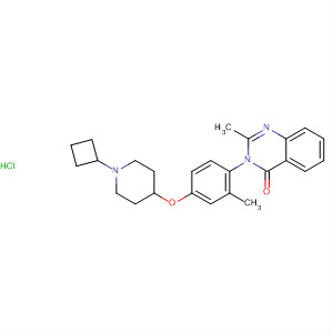 862313-48-2  4(3H)-Quinazolinone,3-[4-[(1-cyclobutyl-4-piperidinyl)oxy]-2-methylphenyl]-2-methyl-,hydrochloride