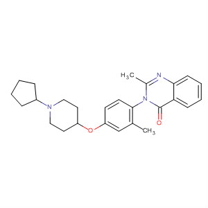 862313-50-6  4(3H)-Quinazolinone,3-[4-[(1-cyclopentyl-4-piperidinyl)oxy]-2-methylphenyl]-2-methyl-