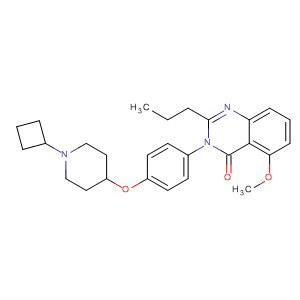 862313-68-6  4(3H)-Quinazolinone,3-[4-[(1-cyclobutyl-4-piperidinyl)oxy]phenyl]-5-methoxy-2-propyl-