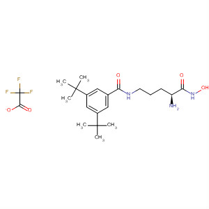 862398-61-6  Benzamide,N-[(4S)-4-amino-5-(hydroxyamino)-5-oxopentyl]-3,5-bis(1,1-dimethylethyl)-, mono(trifluoroacetate) (salt)