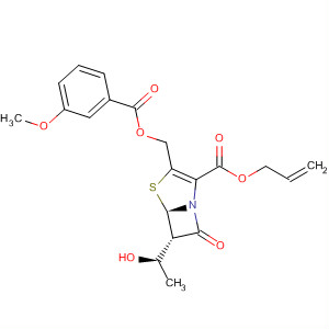 862429-09-2  4-Thia-1-azabicyclo[3.2.0]hept-2-ene-2-carboxylic acid,6-[(1R)-1-hydroxyethyl]-3-[[(3-methoxybenzoyl)oxy]methyl]-7-oxo-,2-propenyl ester, (5R,6S)-