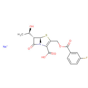 862429-26-3  4-Thia-1-azabicyclo[3.2.0]hept-2-ene-2-carboxylic acid,3-[[(3-fluorobenzoyl)oxy]methyl]-6-[(1R)-1-hydroxyethyl]-7-oxo-,monosodium salt, (5R,6S)-