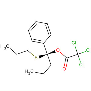 862551-37-9  Acetic acid, trichloro-, (1S)-1-phenyl-1-(propylthio)butyl ester
