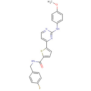 862698-40-6  2-Thiophenecarboxamide,N-[(4-fluorophenyl)methyl]-5-[2-[(4-methoxyphenyl)amino]-4-pyrimidinyl]-