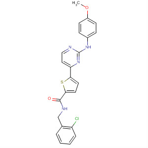 862698-41-7  2-Thiophenecarboxamide,N-[(2-chlorophenyl)methyl]-5-[2-[(4-methoxyphenyl)amino]-4-pyrimidinyl]-