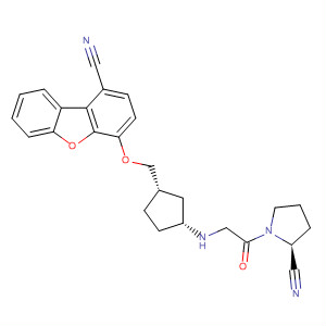 862700-26-3  2-Pyrrolidinecarbonitrile,1-[[[(1R,3S)-3-[[(1-cyano-4-dibenzofuranyl)oxy]methyl]cyclopentyl]amino]acetyl]-, (2S)-