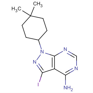 862729-64-4  1H-Pyrazolo[3,4-d]pyrimidin-4-amine,1-(4,4-dimethylcyclohexyl)-3-iodo-