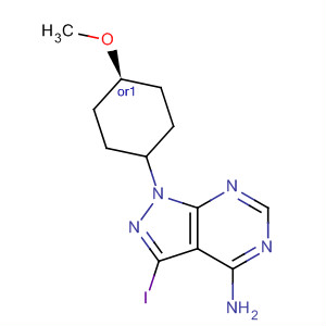 862729-84-8  1H-Pyrazolo[3,4-d]pyrimidin-4-amine,3-iodo-1-(trans-4-methoxycyclohexyl)-