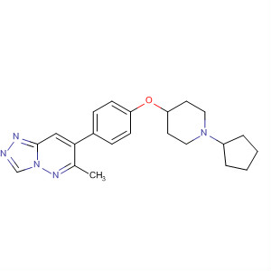 862815-44-9  1,2,4-Triazolo[4,3-b]pyridazine,7-[4-[(1-cyclopentyl-4-piperidinyl)oxy]phenyl]-6-methyl-