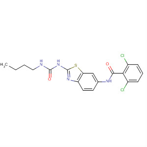 862821-98-5  Benzamide,N-[2-[[(butylamino)carbonyl]amino]-6-benzothiazolyl]-2,6-dichloro-
