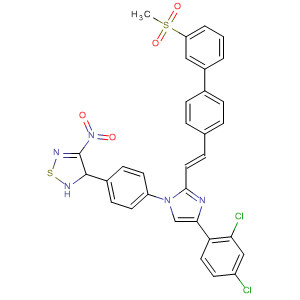 863246-08-6  1,2,5-Thiadiazol-3-amine,4-[4-[4-(2,4-dichlorophenyl)-2-[(1E)-2-[3'-(methylsulfonyl)[1,1'-biphenyl]-4-yl]ethenyl]-1H-imidazol-1-yl]phenyl]-4,5-dihydro-, 1,1-dioxide