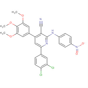 863401-97-2  3-Pyridinecarbonitrile,6-(3,4-dichlorophenyl)-2-[(4-nitrophenyl)amino]-4-(3,4,5-trimethoxyphenyl)-