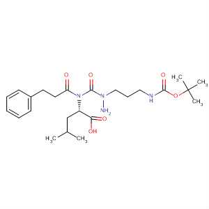 863647-62-5  L-Leucine, N-(1-oxo-3-phenylpropyl)-,2-[3-[[(1,1-dimethylethoxy)carbonyl]amino]propyl]hydrazide