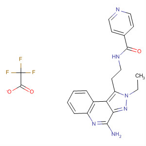 863733-90-8  4-Pyridinecarboxamide,N-[2-(4-amino-2-ethyl-2H-pyrazolo[3,4-c]quinolin-1-yl)ethyl]-,trifluoroacetate