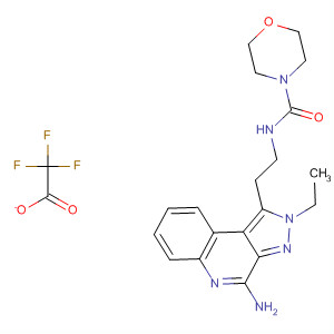 863734-44-5  4-Morpholinecarboxamide,N-[2-(4-amino-2-ethyl-2H-pyrazolo[3,4-c]quinolin-1-yl)ethyl]-,mono(trifluoroacetate)