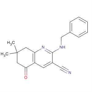 864225-15-0  3-Quinolinecarbonitrile,5,6,7,8-tetrahydro-7,7-dimethyl-5-oxo-2-[(phenylmethyl)amino]-