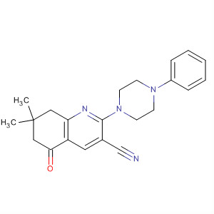 864225-56-9  3-Quinolinecarbonitrile,5,6,7,8-tetrahydro-7,7-dimethyl-5-oxo-2-(4-phenyl-1-piperazinyl)-