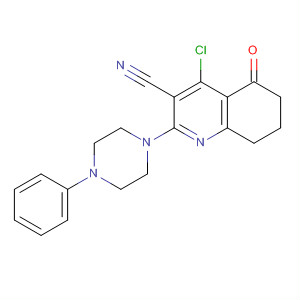 864225-59-2  3-Quinolinecarbonitrile,4-chloro-5,6,7,8-tetrahydro-5-oxo-2-(4-phenyl-1-piperazinyl)-