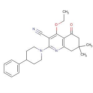864225-70-7  3-Quinolinecarbonitrile,4-ethoxy-5,6,7,8-tetrahydro-7,7-dimethyl-5-oxo-2-(4-phenyl-1-piperidinyl)-
