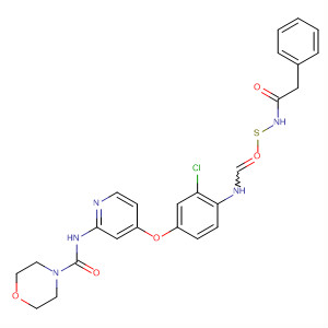 864242-22-8  4-Morpholinecarboxamide,N-[4-[3-chloro-4-[[[(phenylacetyl)amino]thioxomethyl]amino]phenoxy]-2-pyridinyl]-