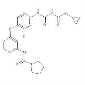 864242-32-0  1-Pyrrolidinecarboxamide,N-[4-[4-[[[(cyclopropylacetyl)amino]carbonyl]amino]-2-fluorophenoxy]-2-pyridinyl]-
