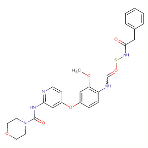 864242-70-6  4-Morpholinecarboxamide,N-[4-[3-methoxy-4-[[[(phenylacetyl)amino]thioxomethyl]amino]phenoxy]-2-pyridinyl]-