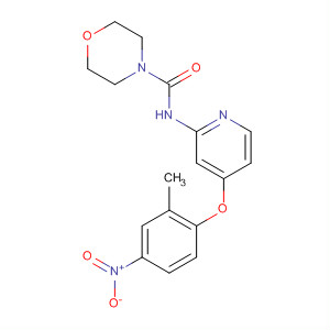 864244-99-5  4-Morpholinecarboxamide, N-[4-(2-methyl-4-nitrophenoxy)-2-pyridinyl]-