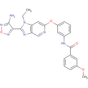 850665-20-2  Benzamide,N-[3-[[2-(4-amino-1,2,5-oxadiazol-3-yl)-1-ethyl-1H-imidazo[4,5-c]pyridin-6-yl]oxy]phenyl]-3-methoxy-