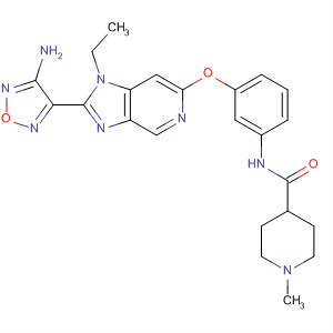 850665-95-1  4-Piperidinecarboxamide,N-[3-[[2-(4-amino-1,2,5-oxadiazol-3-yl)-1-ethyl-1H-imidazo[4,5-c]pyridin-6-yl]oxy]phenyl]-1-methyl-