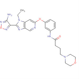 850667-61-7  4-Morpholinebutanamide,N-[3-[[2-(4-amino-1,2,5-oxadiazol-3-yl)-1-ethyl-1H-imidazo[4,5-c]pyridin-6-yl]oxy]phenyl]-