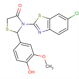 851192-36-4  4-Thiazolidinone,3-(6-chloro-2-benzothiazolyl)-2-(4-hydroxy-3-methoxyphenyl)-