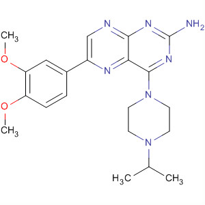 851316-10-4  2-Pteridinamine,6-(3,4-dimethoxyphenyl)-4-[4-(1-methylethyl)-1-piperazinyl]-