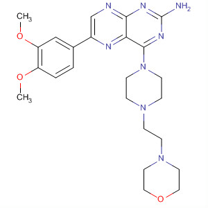 851316-13-7  2-Pteridinamine,6-(3,4-dimethoxyphenyl)-4-[4-[2-(4-morpholinyl)ethyl]-1-piperazinyl]-